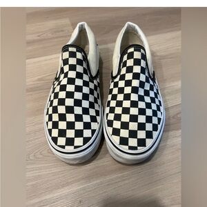 VANS Checkerboard Slip-On Black & Off White Shoes